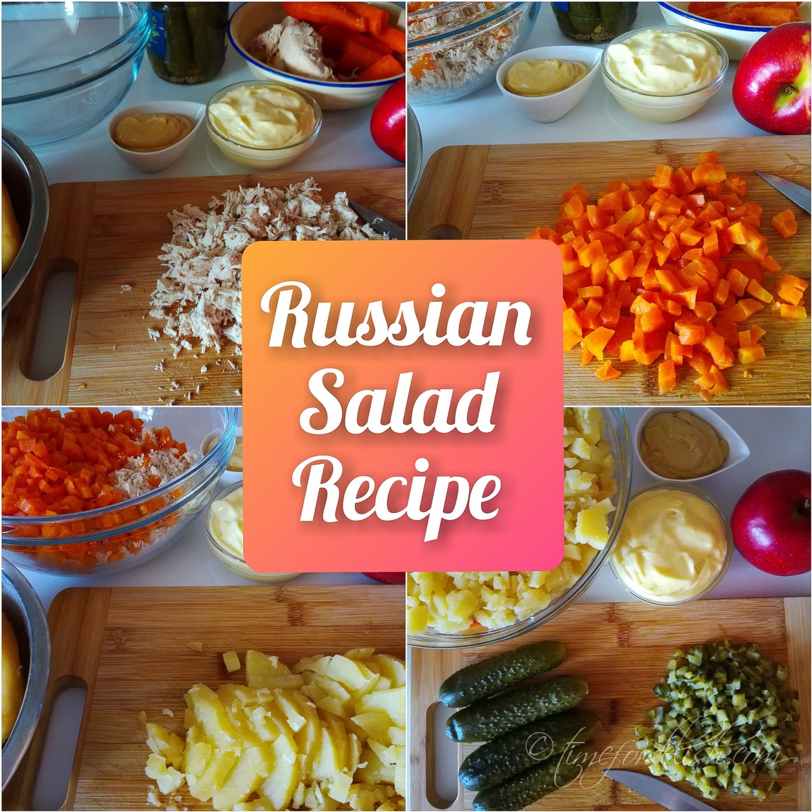 how to make russian salad at home