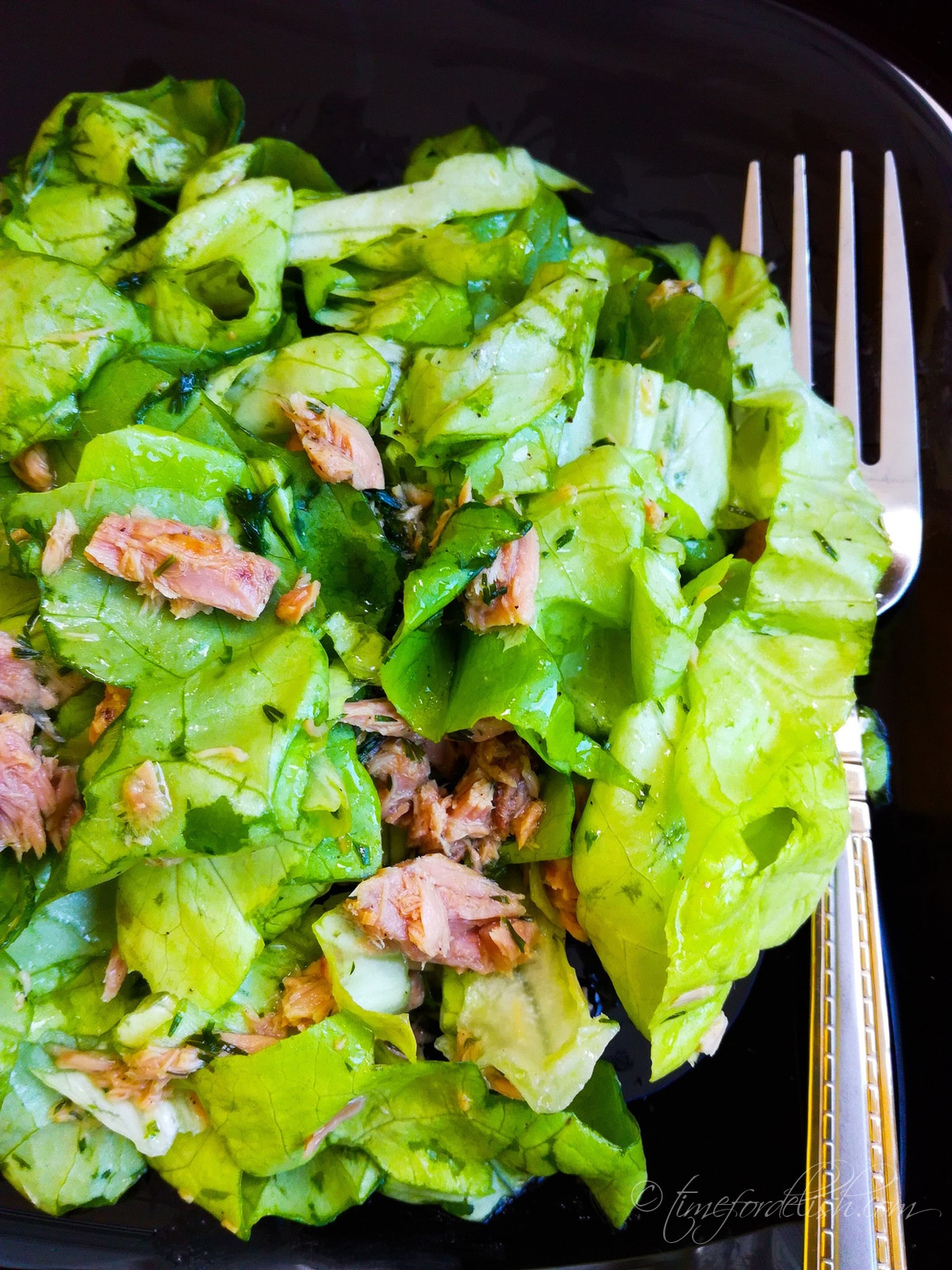 healthy tuna salad with lettuce