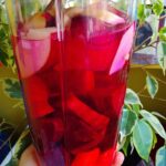 beet carrot apple juice with blender