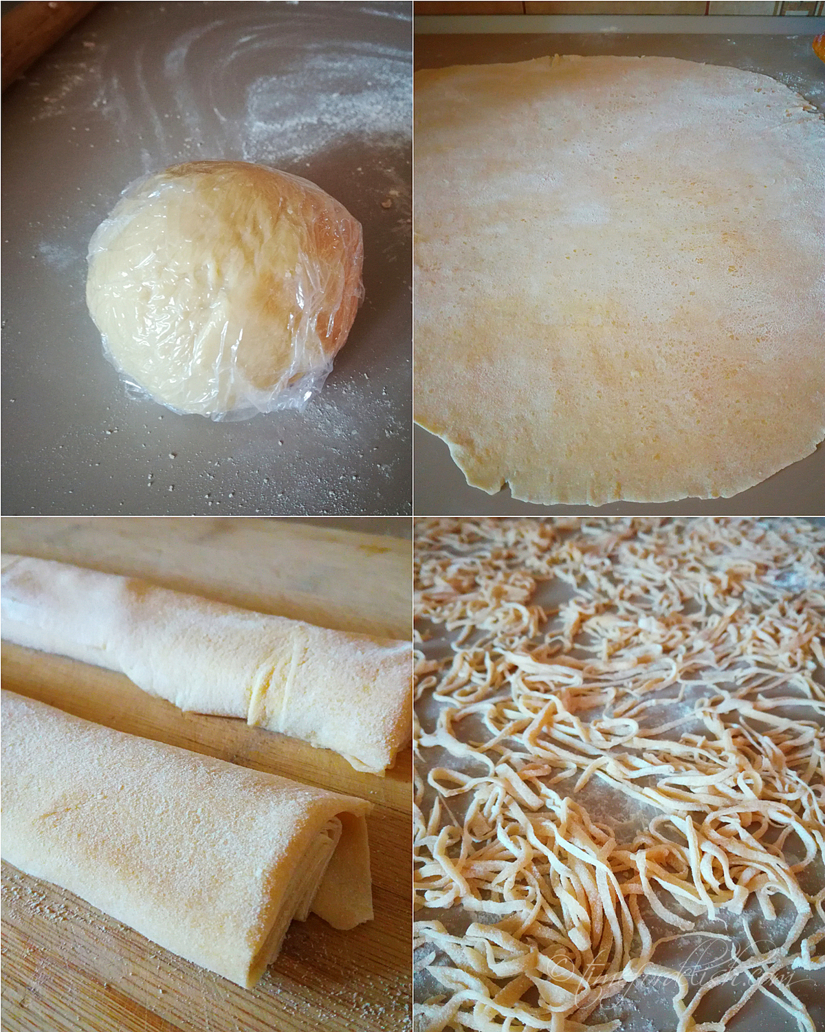making homemade noodles